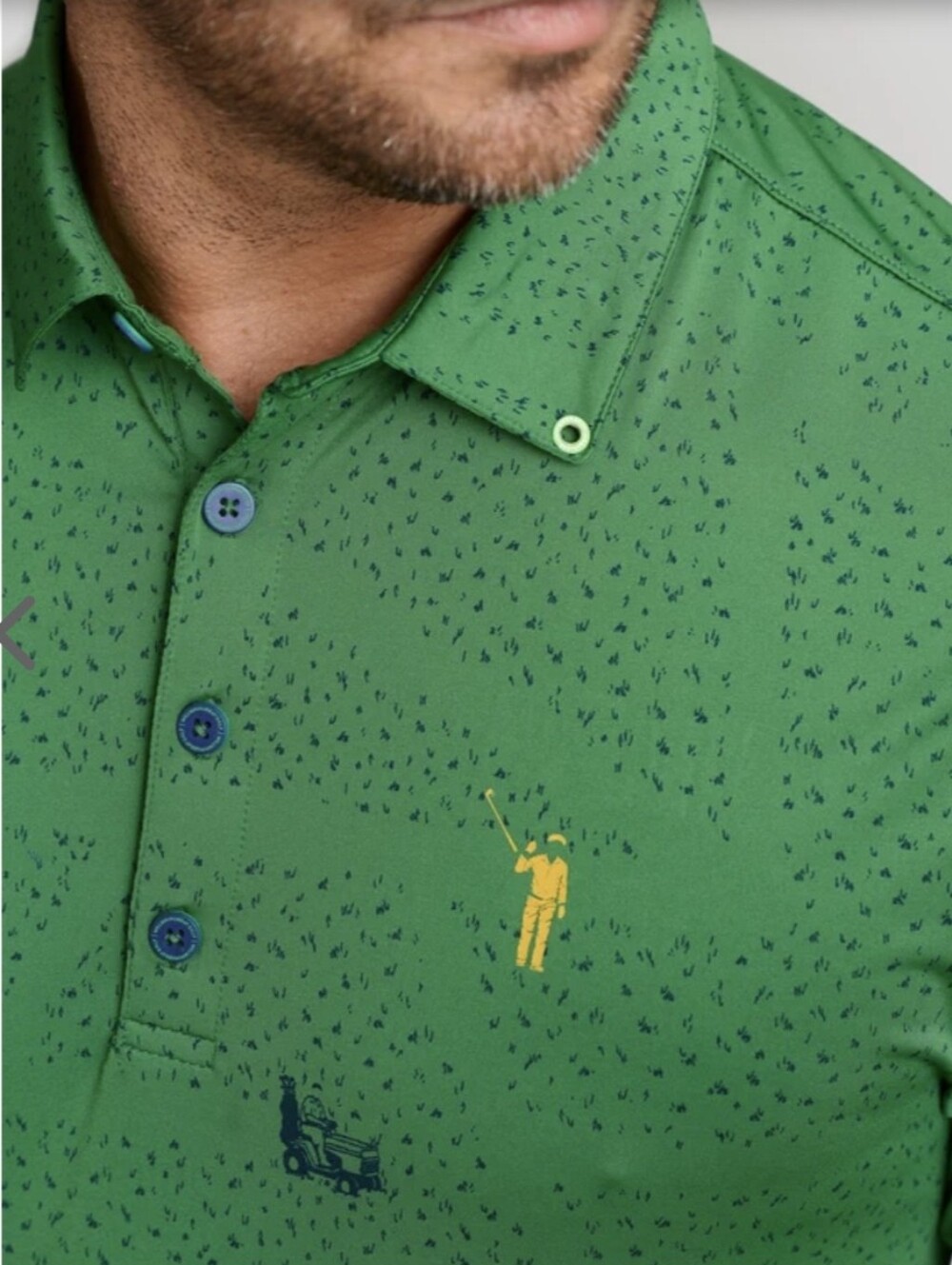 William Murray Golf JUST A TRIMME Green Polo